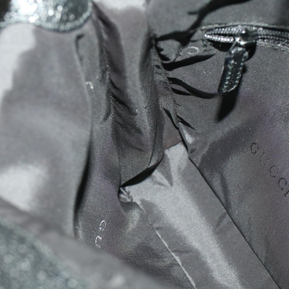 GUCCI Jackie Shoulder Bag Nylon Black 58805