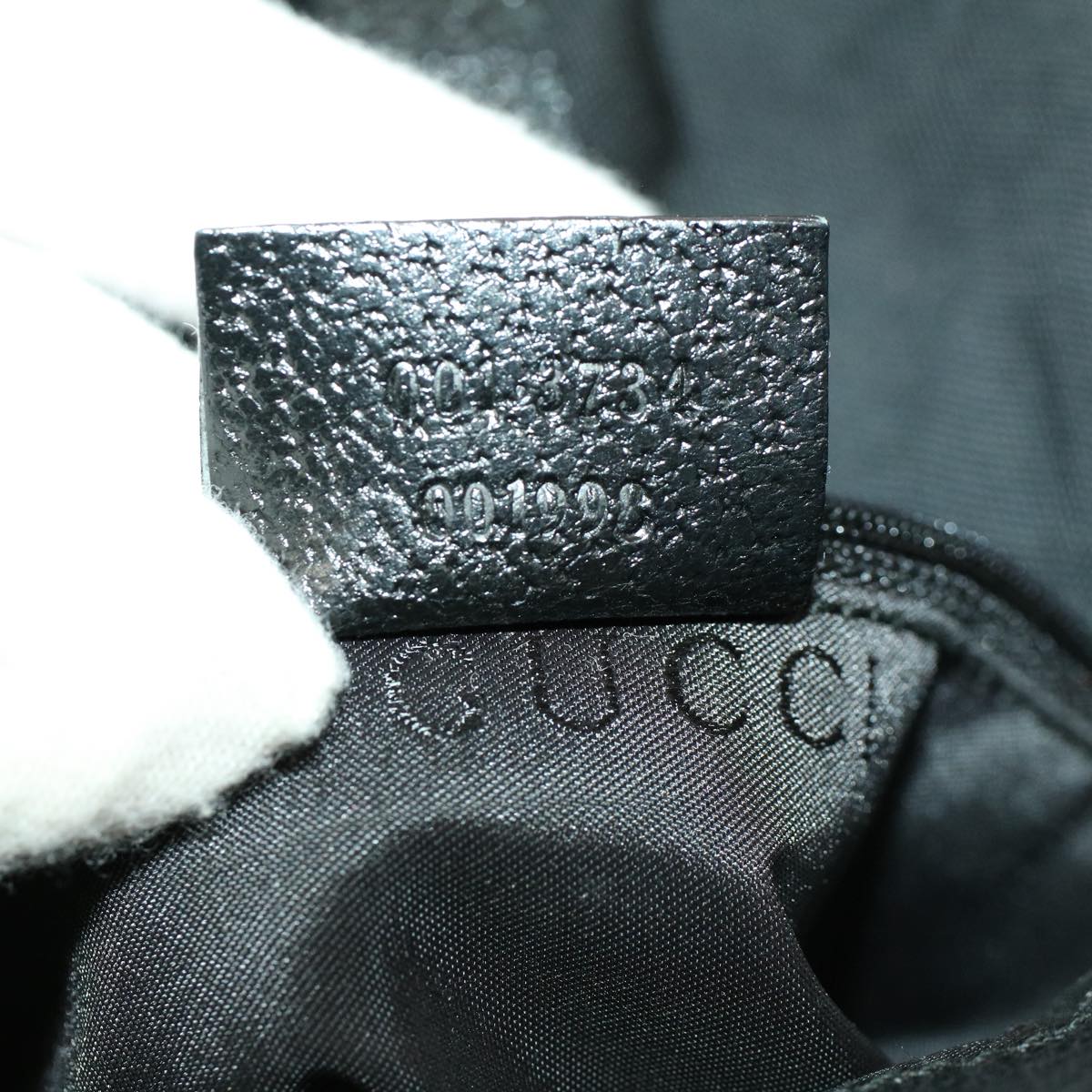GUCCI Jackie Shoulder Bag Nylon Black 58805