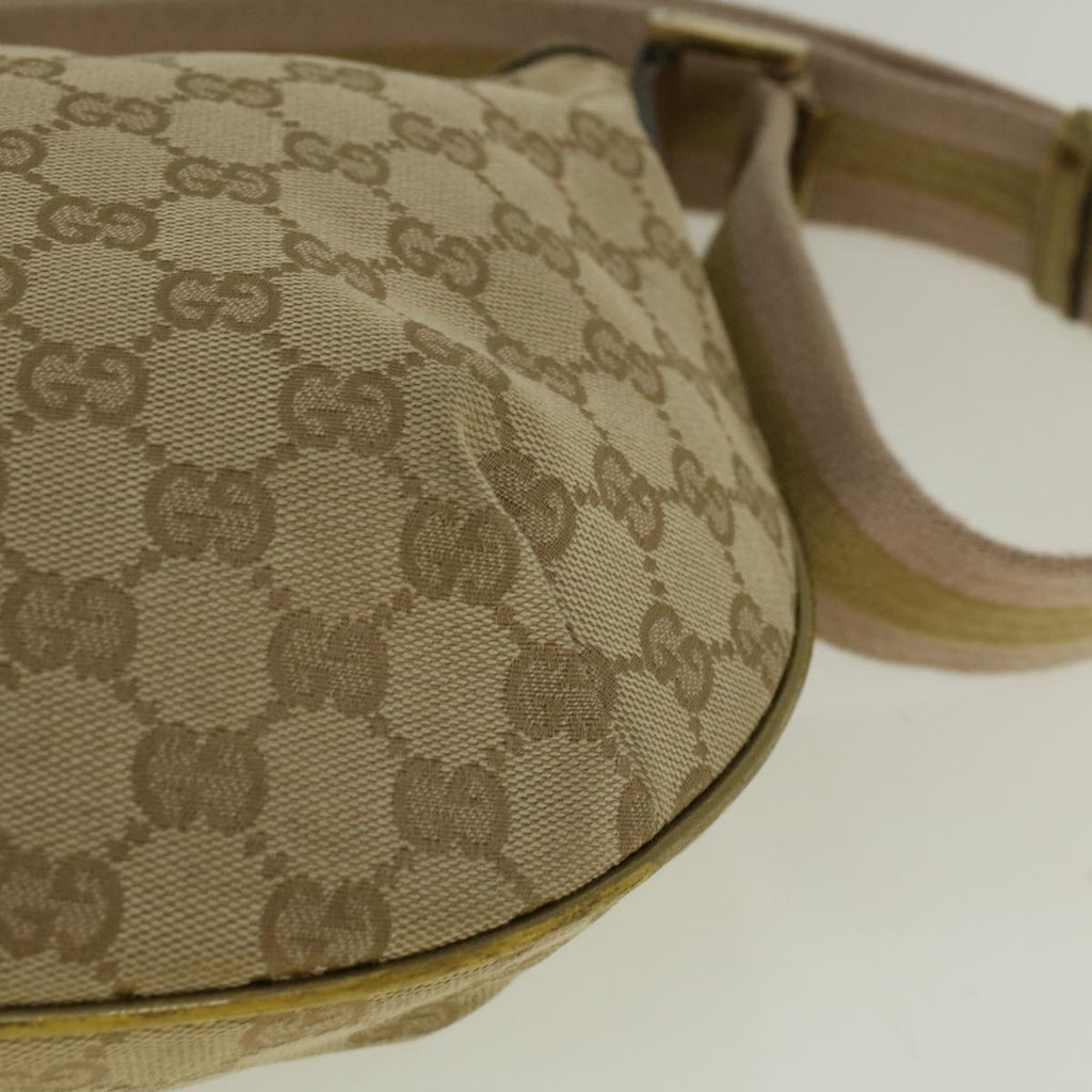 GUCCI GG Canvas Sherry Line Shoulder Bag Beige Gold 181092 58807