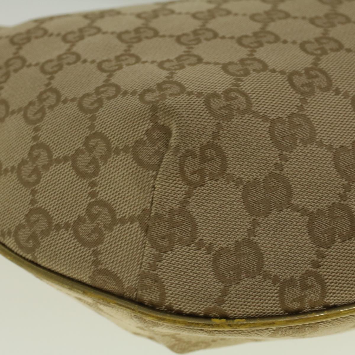 GUCCI GG Canvas Sherry Line Shoulder Bag Beige Gold 181092 58807