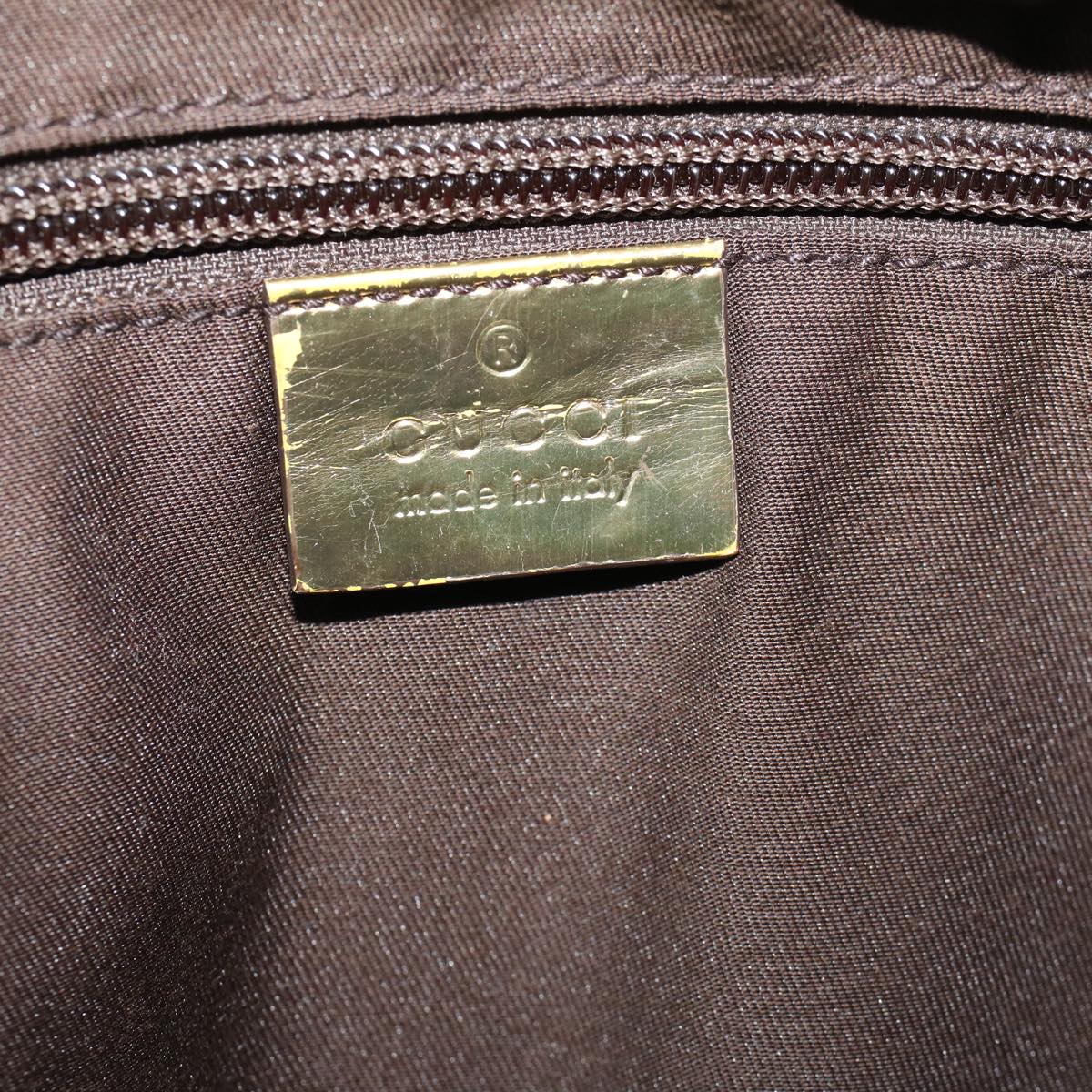 GUCCI GG Canvas Sherry Line Shoulder Bag Beige Gold 181092 58807