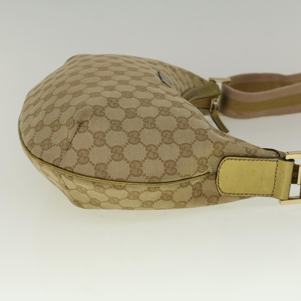GUCCI GG Canvas Sherry Line Shoulder Bag Beige Gold 181092 58807