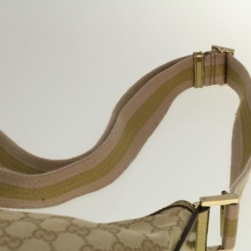 GUCCI GG Canvas Sherry Line Shoulder Bag Beige Gold 181092 58807