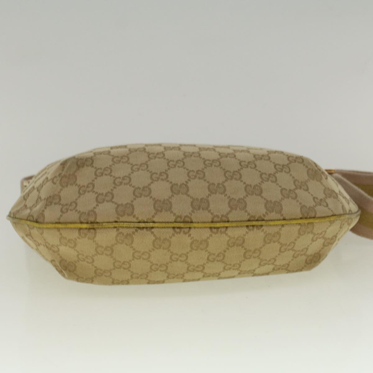 GUCCI GG Canvas Sherry Line Shoulder Bag Beige Gold 181092 58807