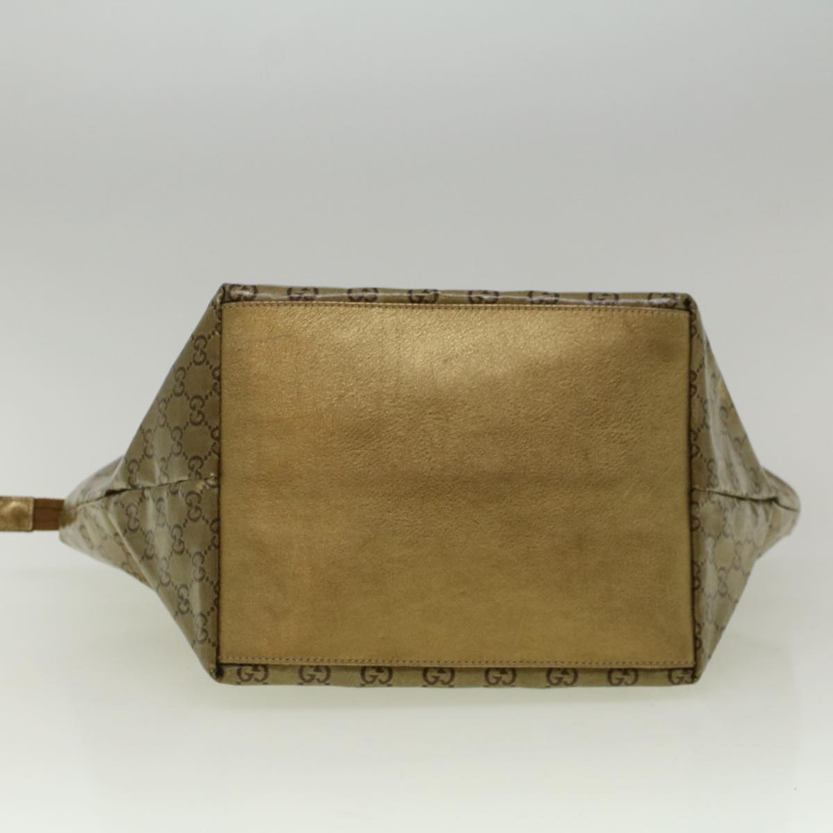 GUCCI GG Crystal Canvas Sherry Line Tote Bag Coated Canvas Gold 58809