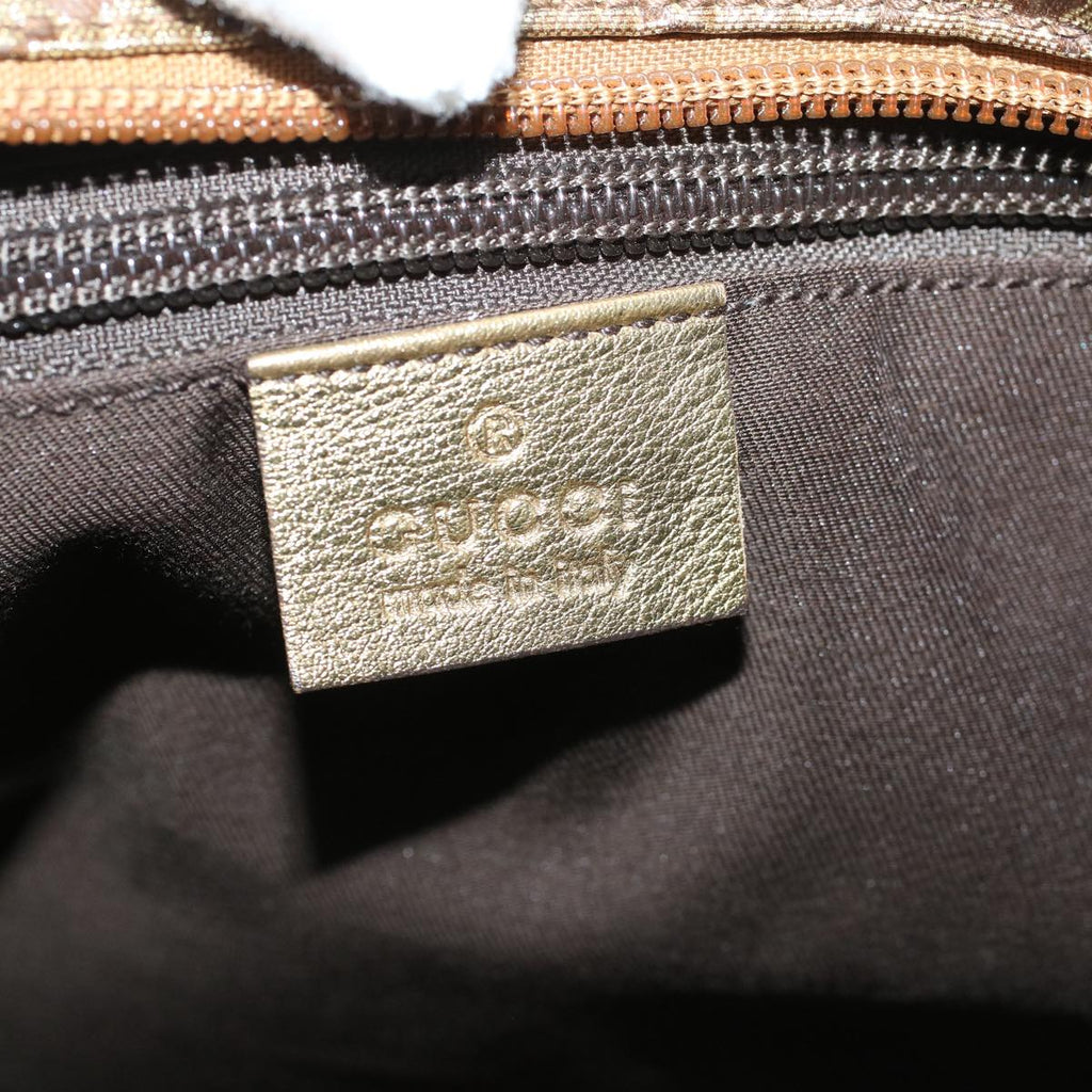 GUCCI GG Crystal Canvas Sherry Line Tote Bag Coated Canvas Gold 58809