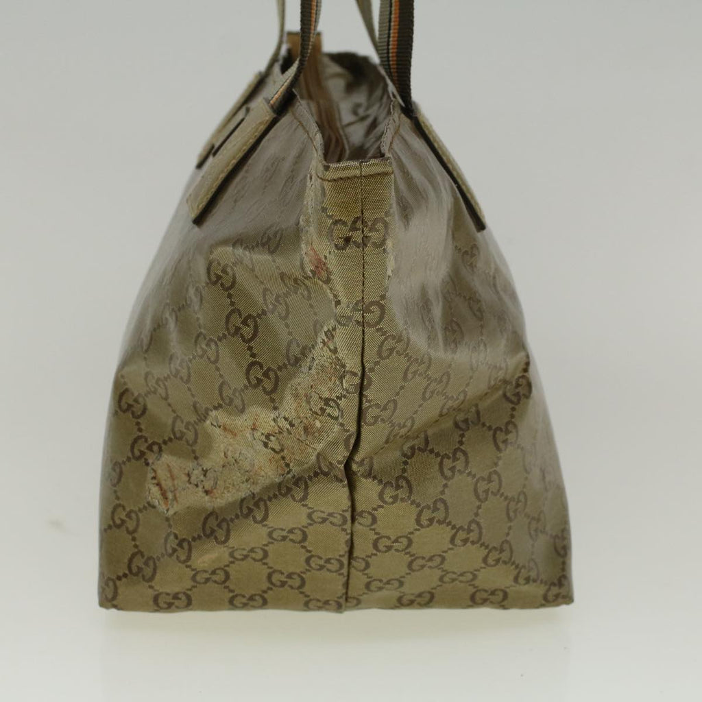 GUCCI GG Crystal Canvas Sherry Line Tote Bag Coated Canvas Gold 58809