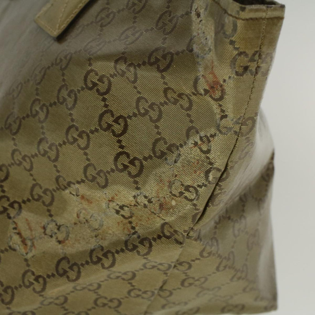 GUCCI GG Crystal Canvas Sherry Line Tote Bag Coated Canvas Gold 58809