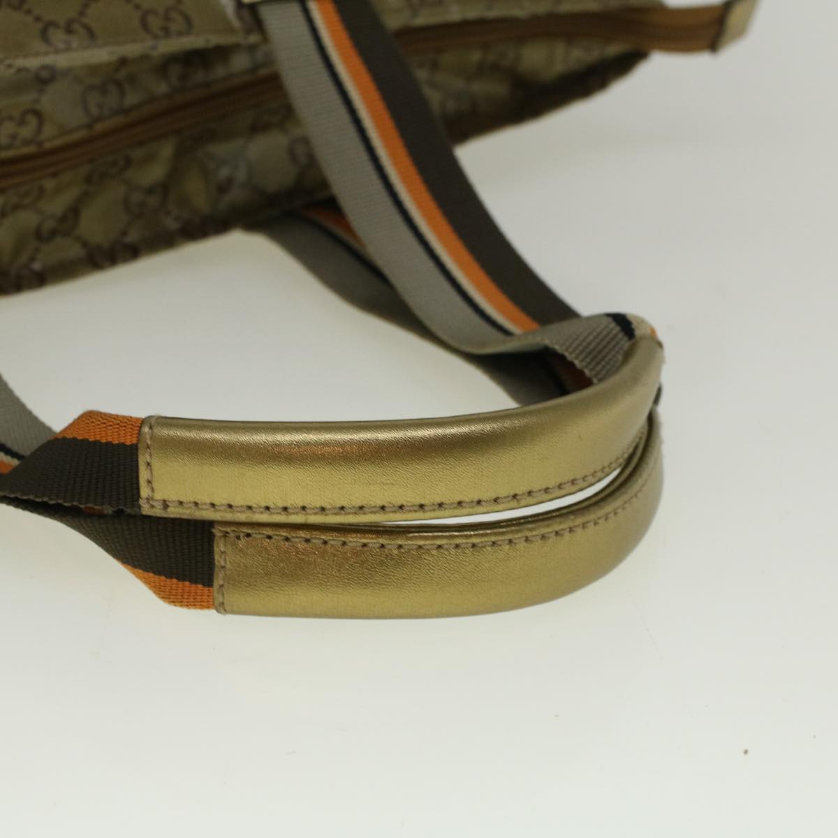 GUCCI GG Crystal Canvas Sherry Line Tote Bag Coated Canvas Gold 58809