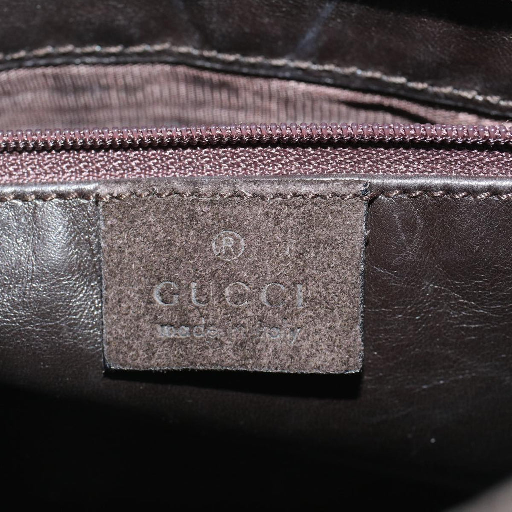 GUCCI Shoulder Bag Suede Brown 091 3167 001998 58812