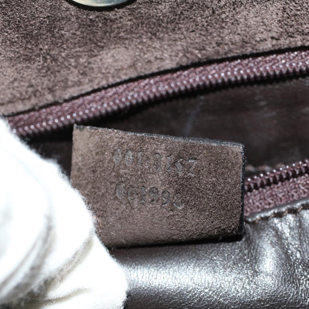 GUCCI Shoulder Bag Suede Brown 091 3167 001998 58812