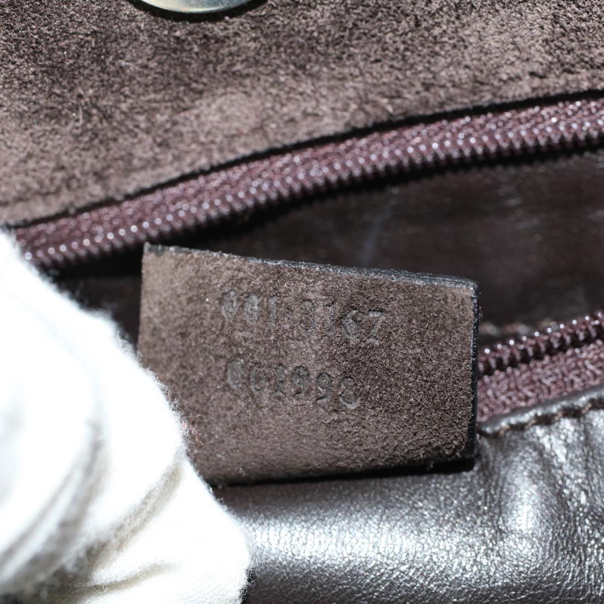 GUCCI Shoulder Bag Suede Brown 091 3167 001998 58812