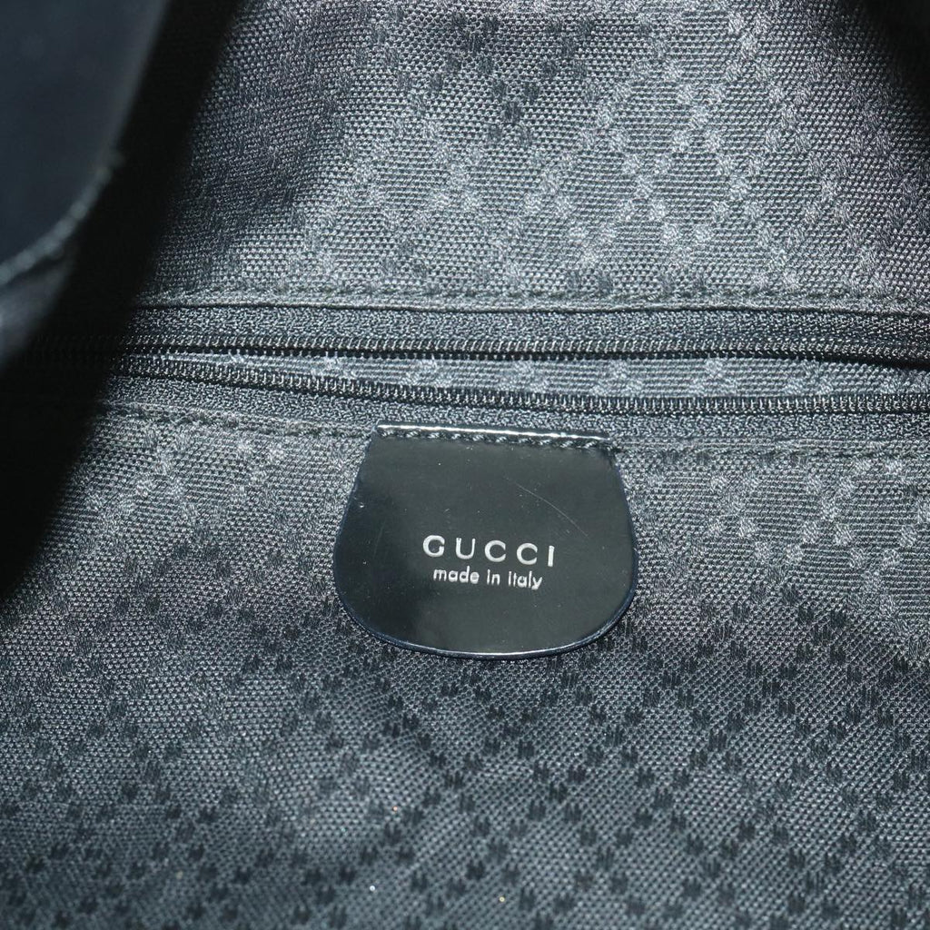 GUCCI Bamboo Shoulder Bag Nylon 2way Black 001 1998 1577 5 58813