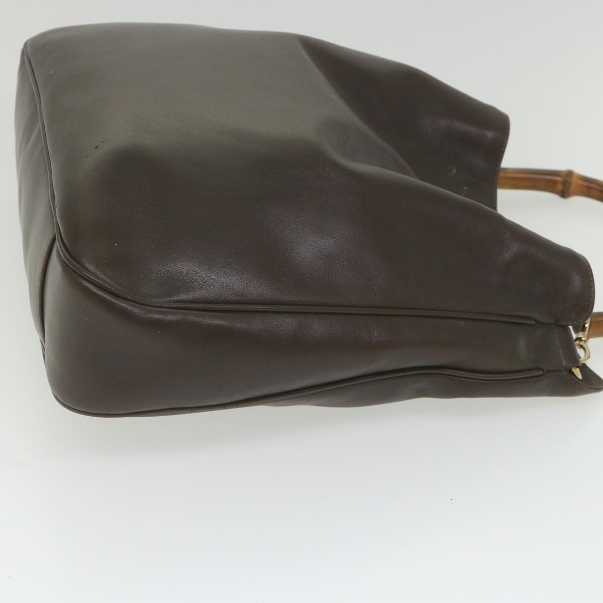 GUCCI Bamboo Shoulder Bag Leather Brown 001 1998 1577 58814