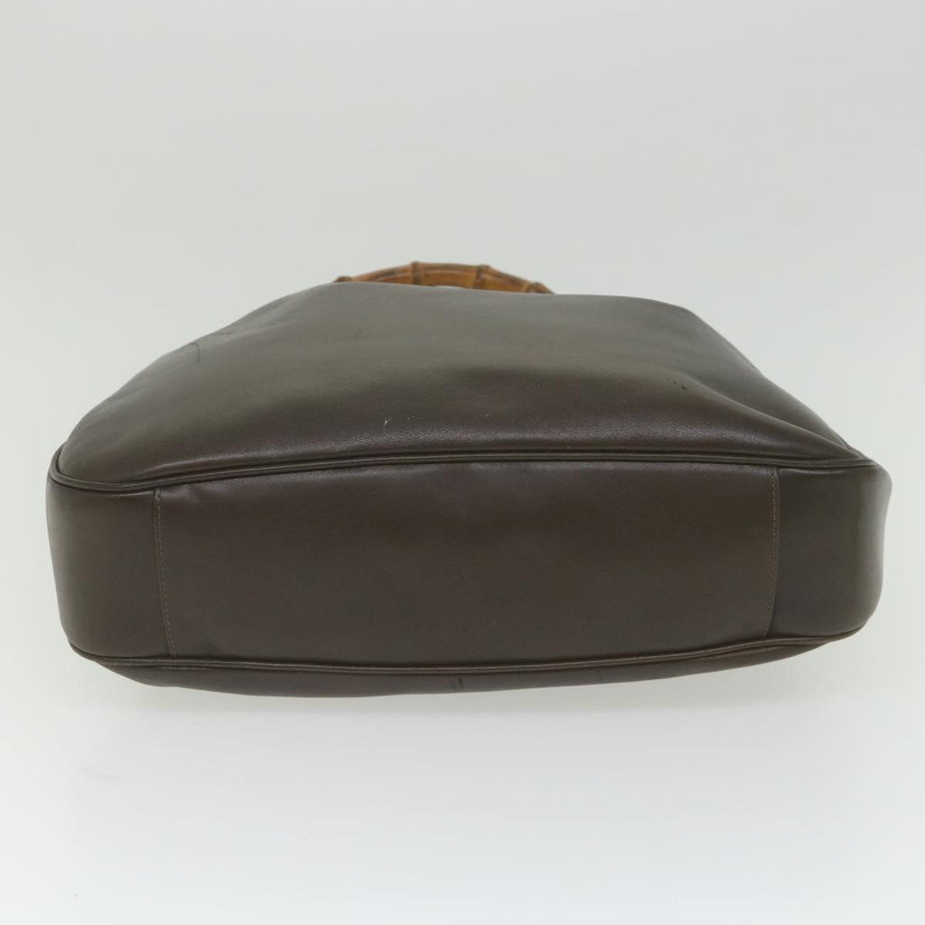 GUCCI Bamboo Shoulder Bag Leather Brown 001 1998 1577 58814