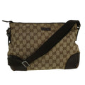 GUCCI GG Canvas Shoulder Bag Beige 114273 58917