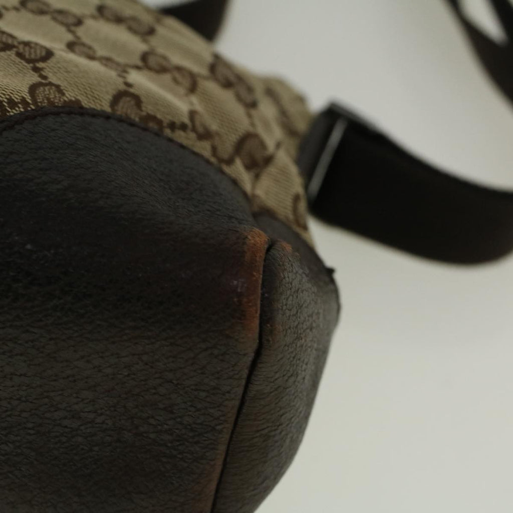 GUCCI GG Canvas Shoulder Bag Beige 114273 58917