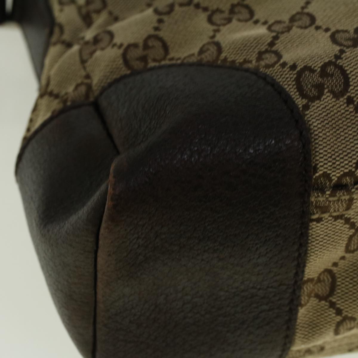 GUCCI GG Canvas Shoulder Bag Beige 114273 58917