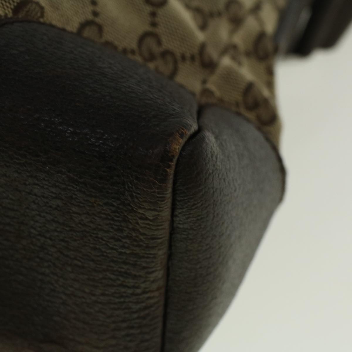 GUCCI GG Canvas Shoulder Bag Beige 114273 58917