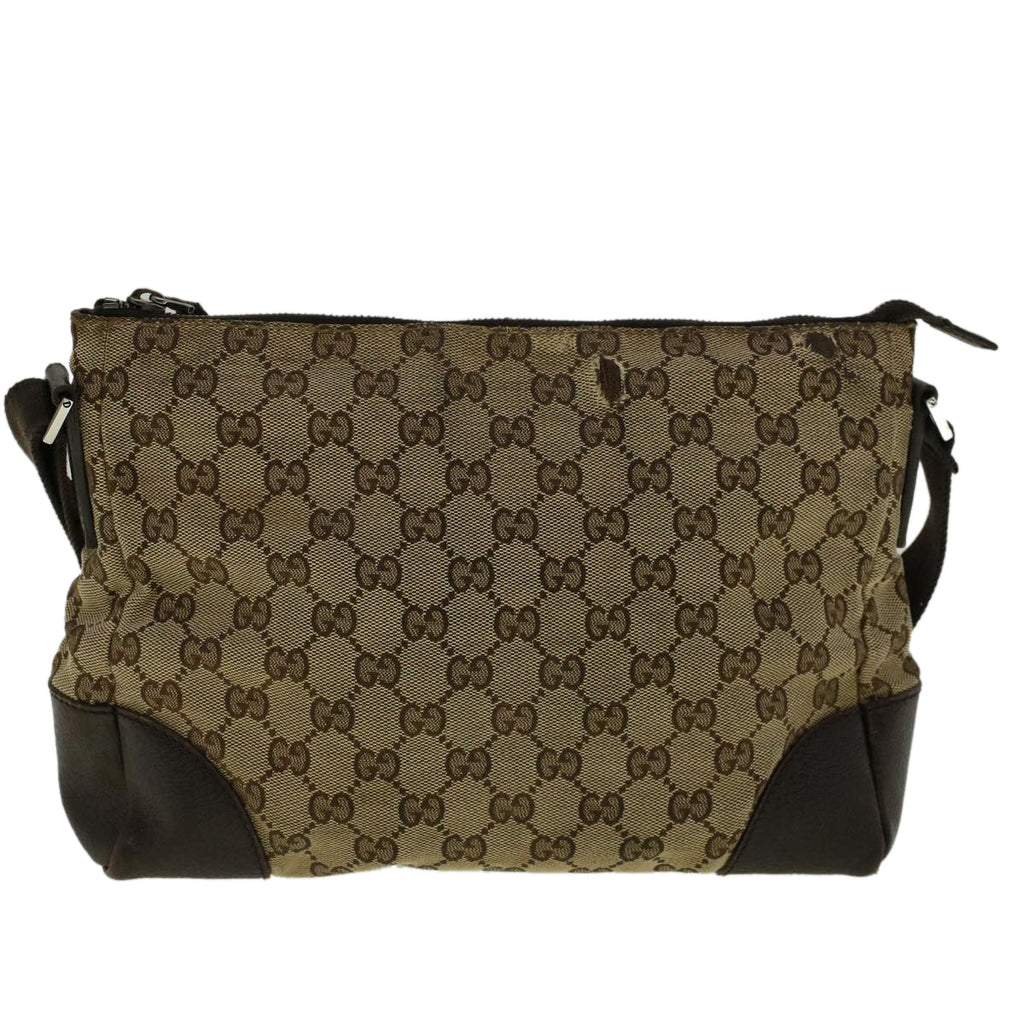 GUCCI GG Canvas Shoulder Bag Beige 114273 58917