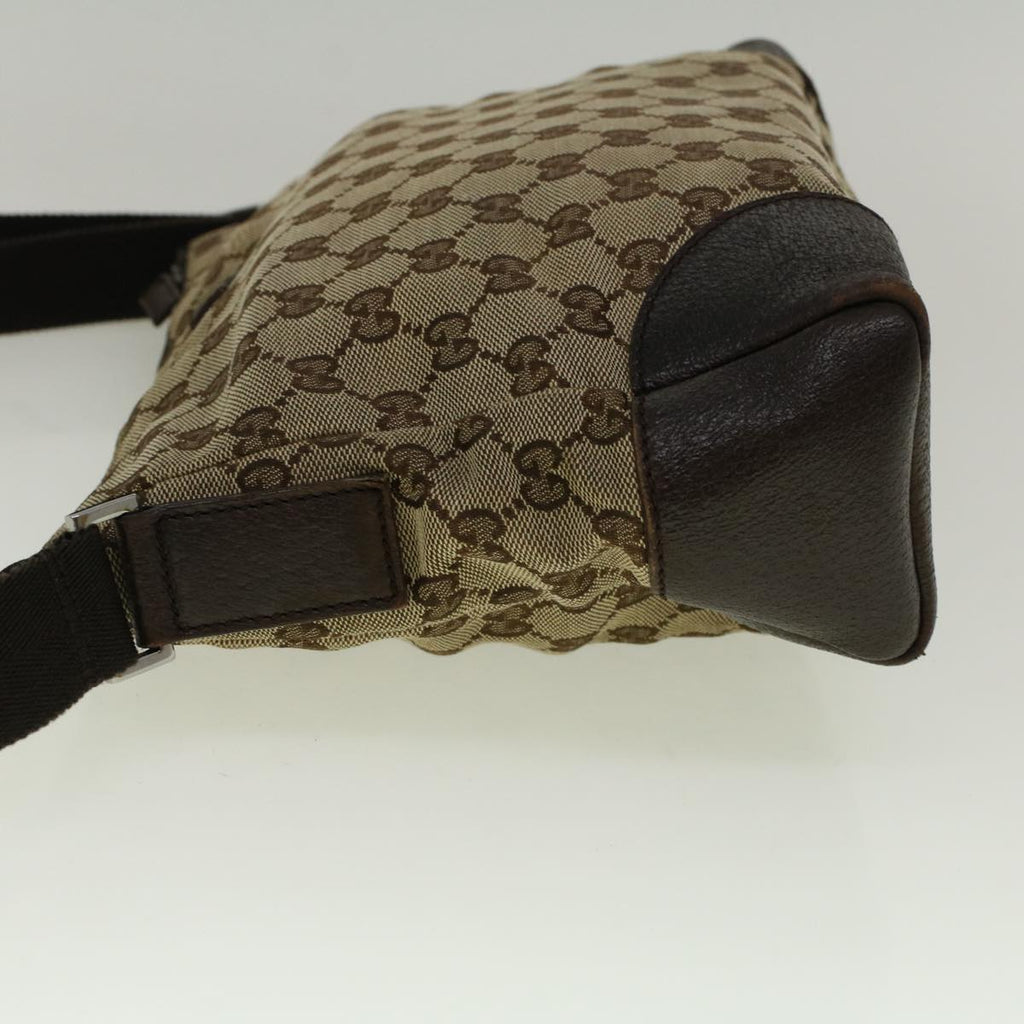 GUCCI GG Canvas Shoulder Bag Beige 114273 58917