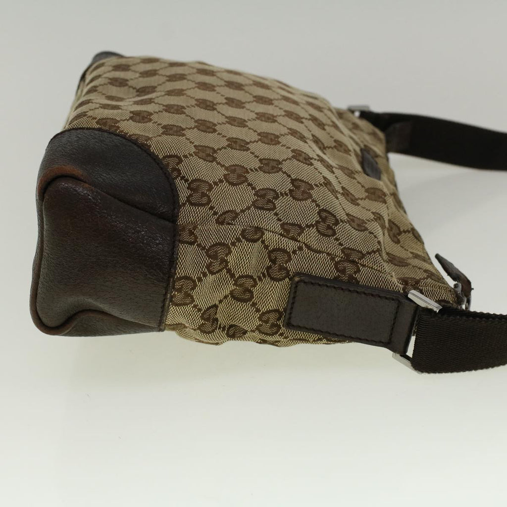 GUCCI GG Canvas Shoulder Bag Beige 114273 58917