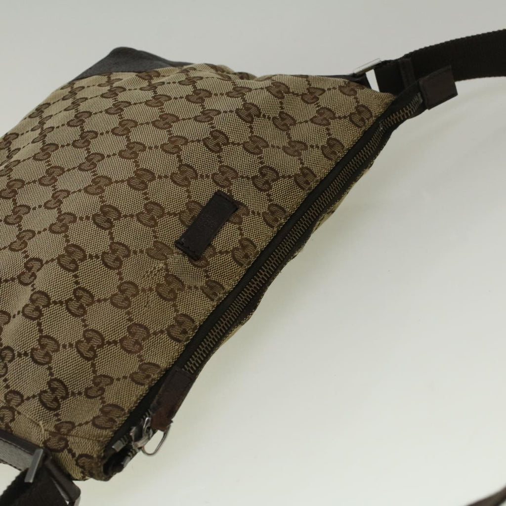 GUCCI GG Canvas Shoulder Bag Beige 114273 58917
