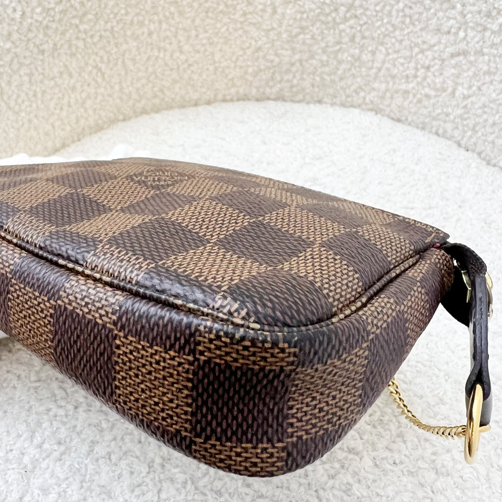 LV Mini Pochette Accessoires in Damier Ebene Canvas GHW
