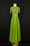Robe verte en soie Carven