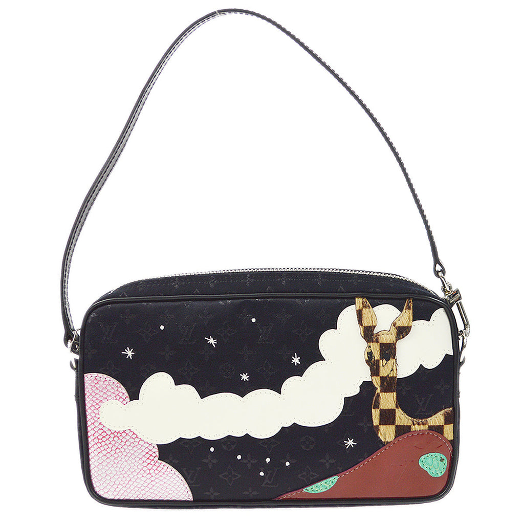 Louis Vuitton 2002 Black Satin Pochette Conte De Fees M92275