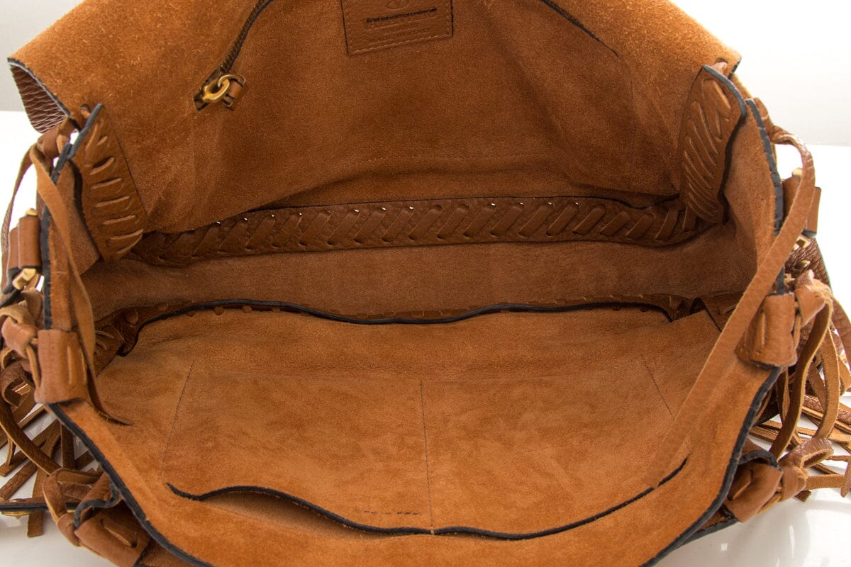 Valentino Brown Fringe Handbag