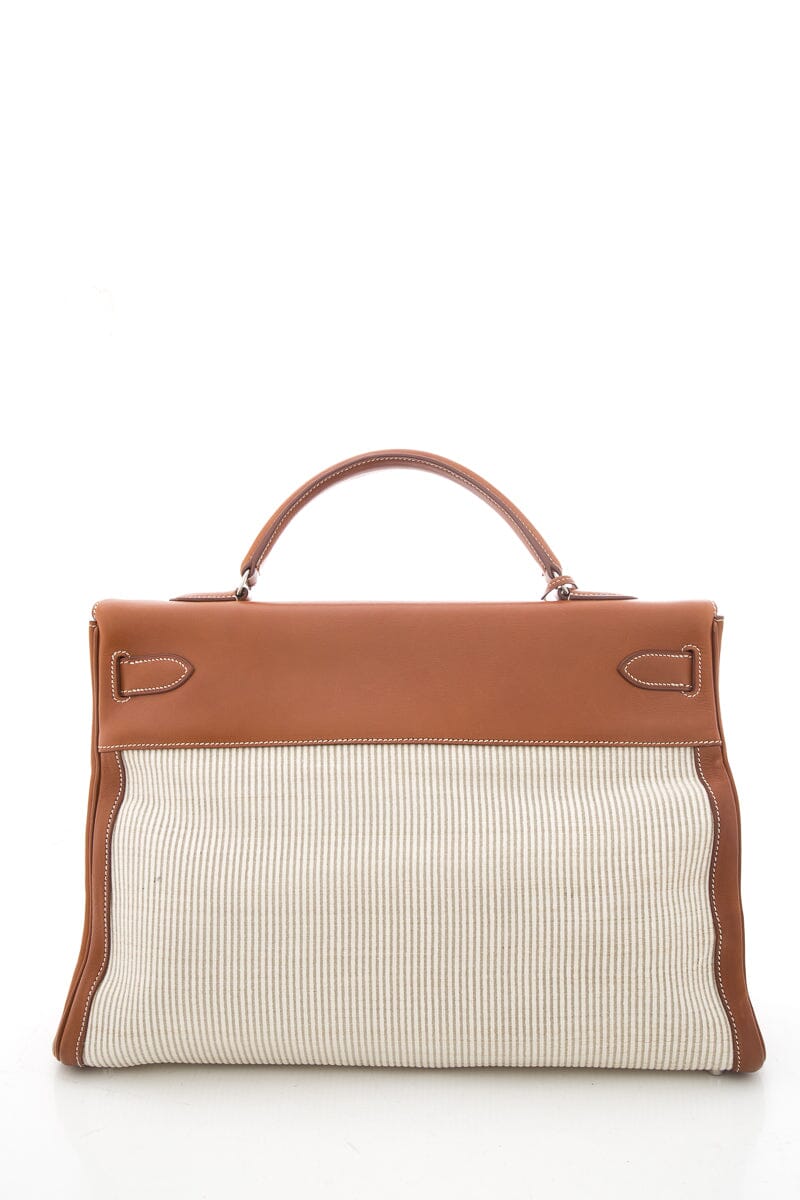 HermÃƒÆ’Ã‚Â¨s Vintage Kelly 40 Crinoline & Barenia Leather Handbag