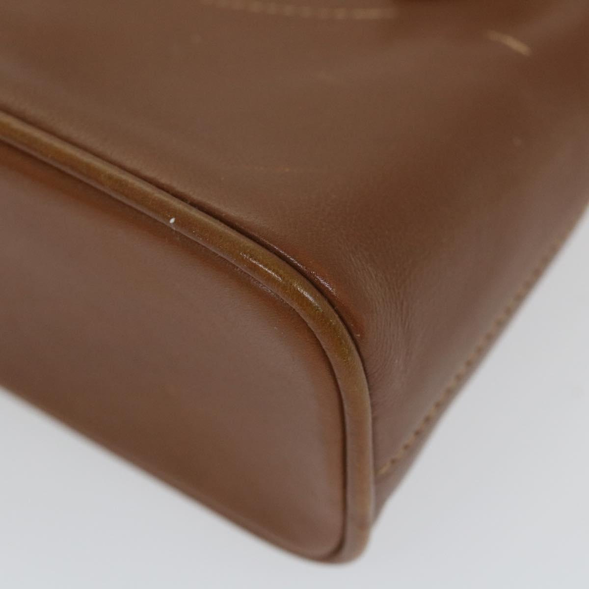 GUCCI Bamboo Hand Bag Leather 2way Brown 007 1014 0231 0 59000