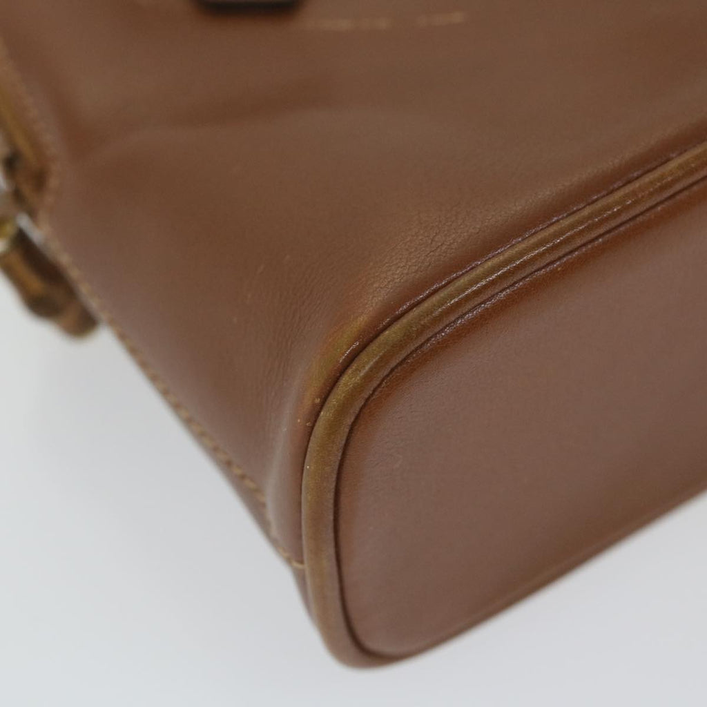 GUCCI Bamboo Hand Bag Leather 2way Brown 007 1014 0231 0 59000