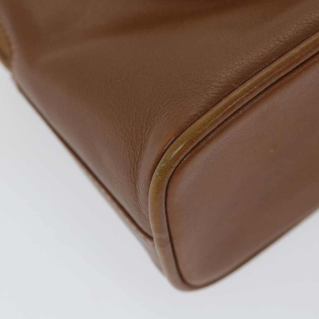 GUCCI Bamboo Hand Bag Leather 2way Brown 007 1014 0231 0 59000