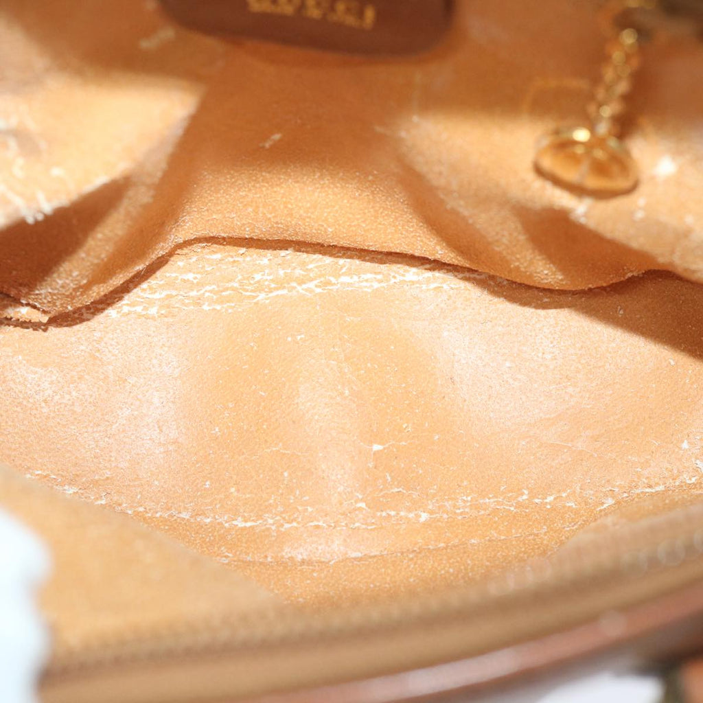 GUCCI Bamboo Hand Bag Leather 2way Brown 007 1014 0231 0 59000