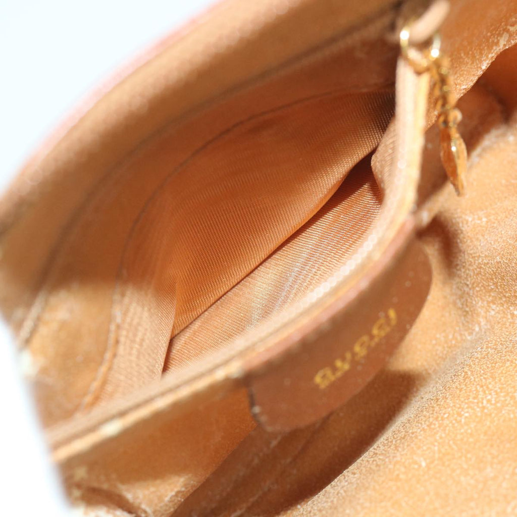 GUCCI Bamboo Hand Bag Leather 2way Brown 007 1014 0231 0 59000