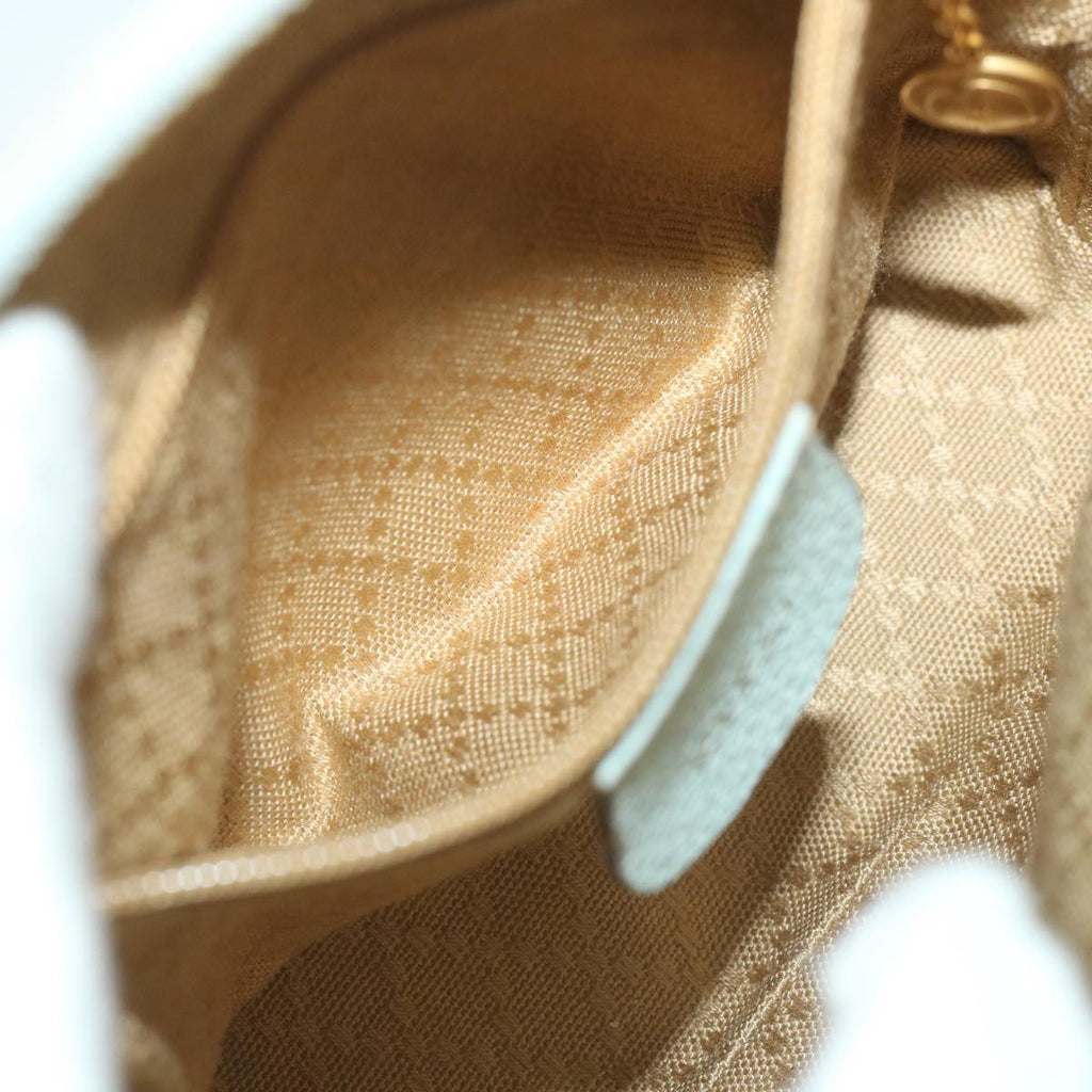 GUCCI Bamboo Hand Bag Suede 2way Light Blue 007 2865 0231 59001
