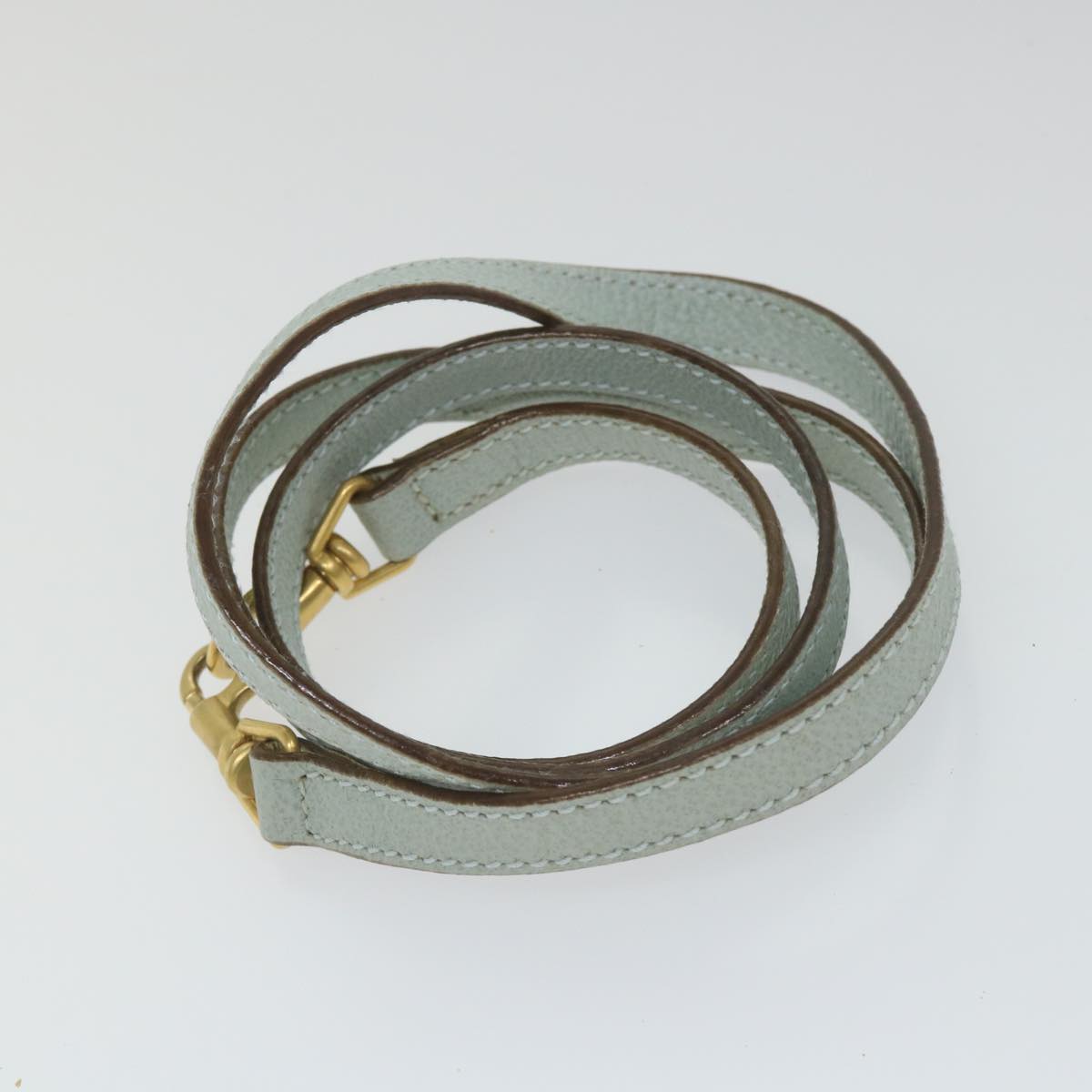 GUCCI Bamboo Hand Bag Suede 2way Light Blue 007 2865 0231 59001