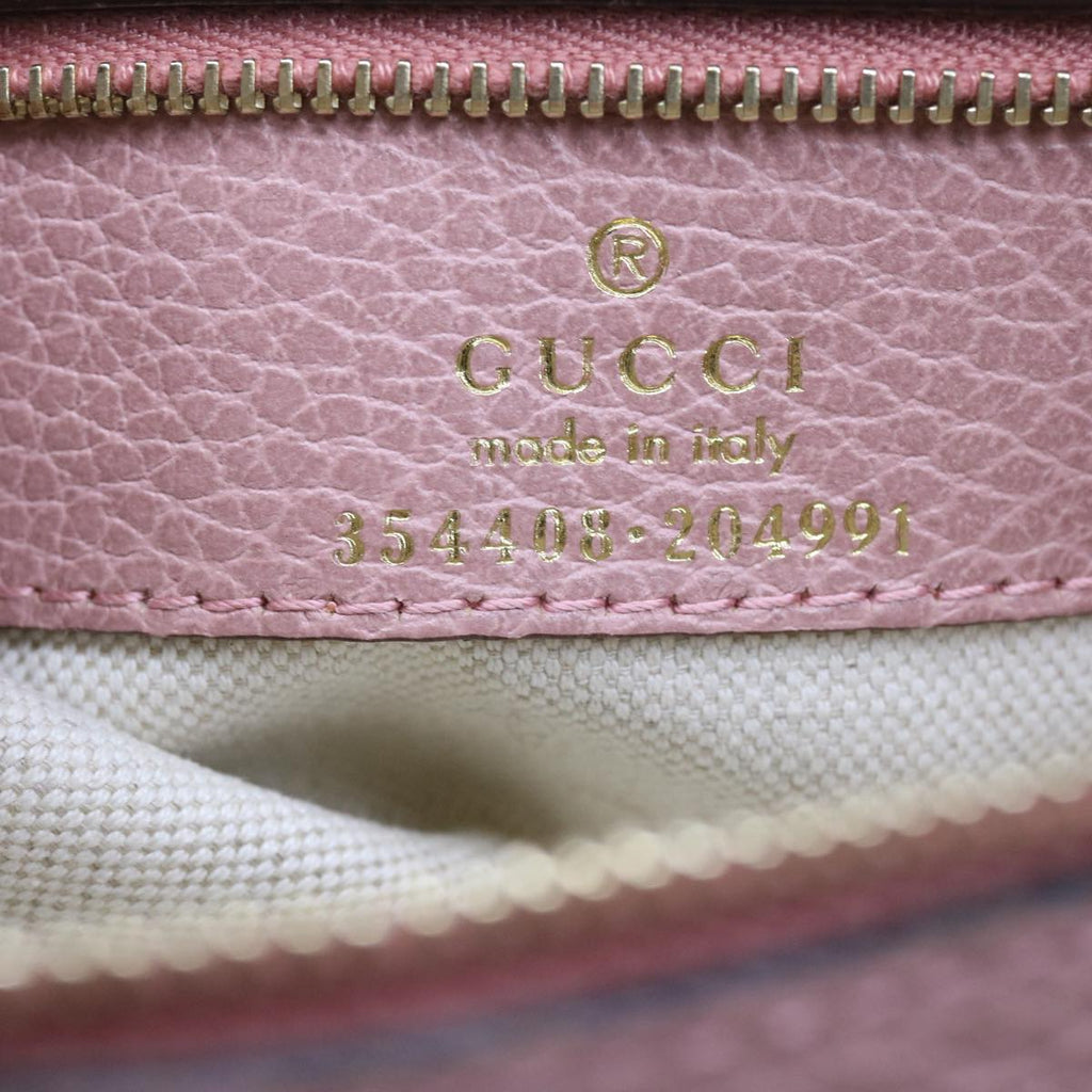 GUCCI Tote Bag Leather Pink 354408 59060