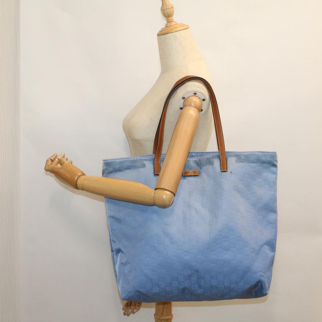 GUCCI GG Canvas Tote Bag Blue 295252 59064