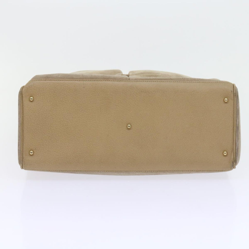 GUCCI Bamboo Shoulder Bag Suede 2way Beige 002 123 0322 59066