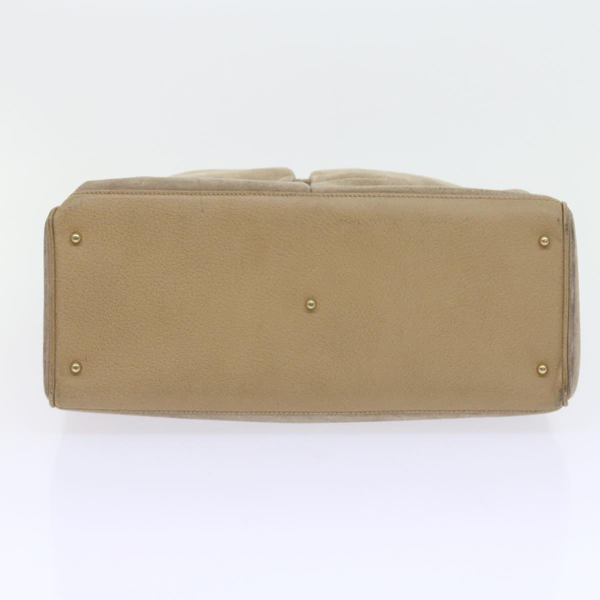 GUCCI Bamboo Shoulder Bag Suede 2way Beige 002 123 0322 59066