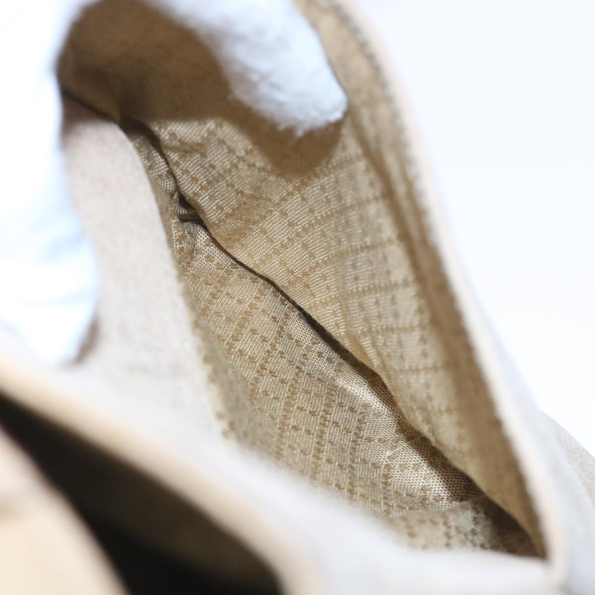 GUCCI Bamboo Shoulder Bag Suede 2way Beige 002 123 0322 59066