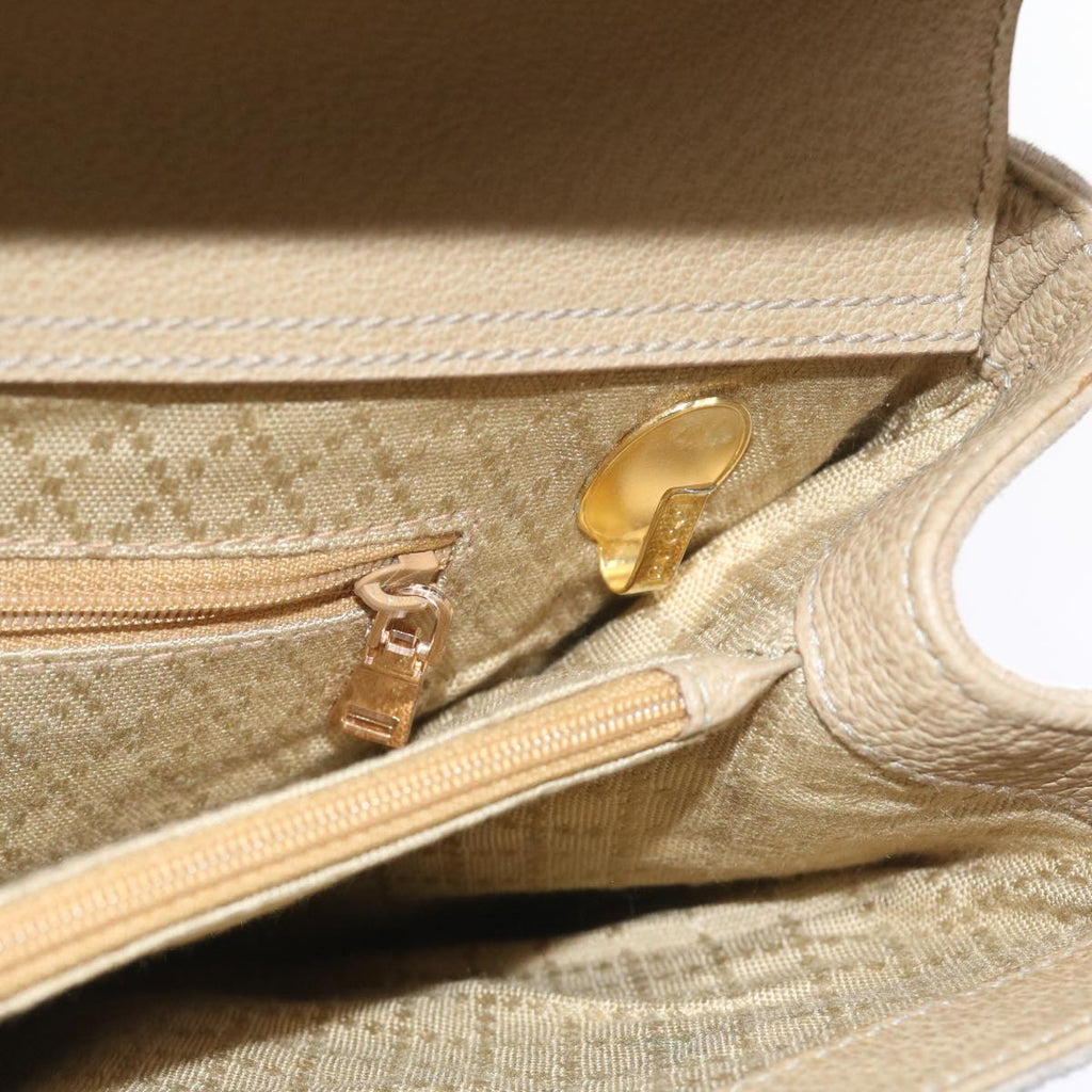 GUCCI Bamboo Shoulder Bag Suede 2way Beige 002 123 0322 59066