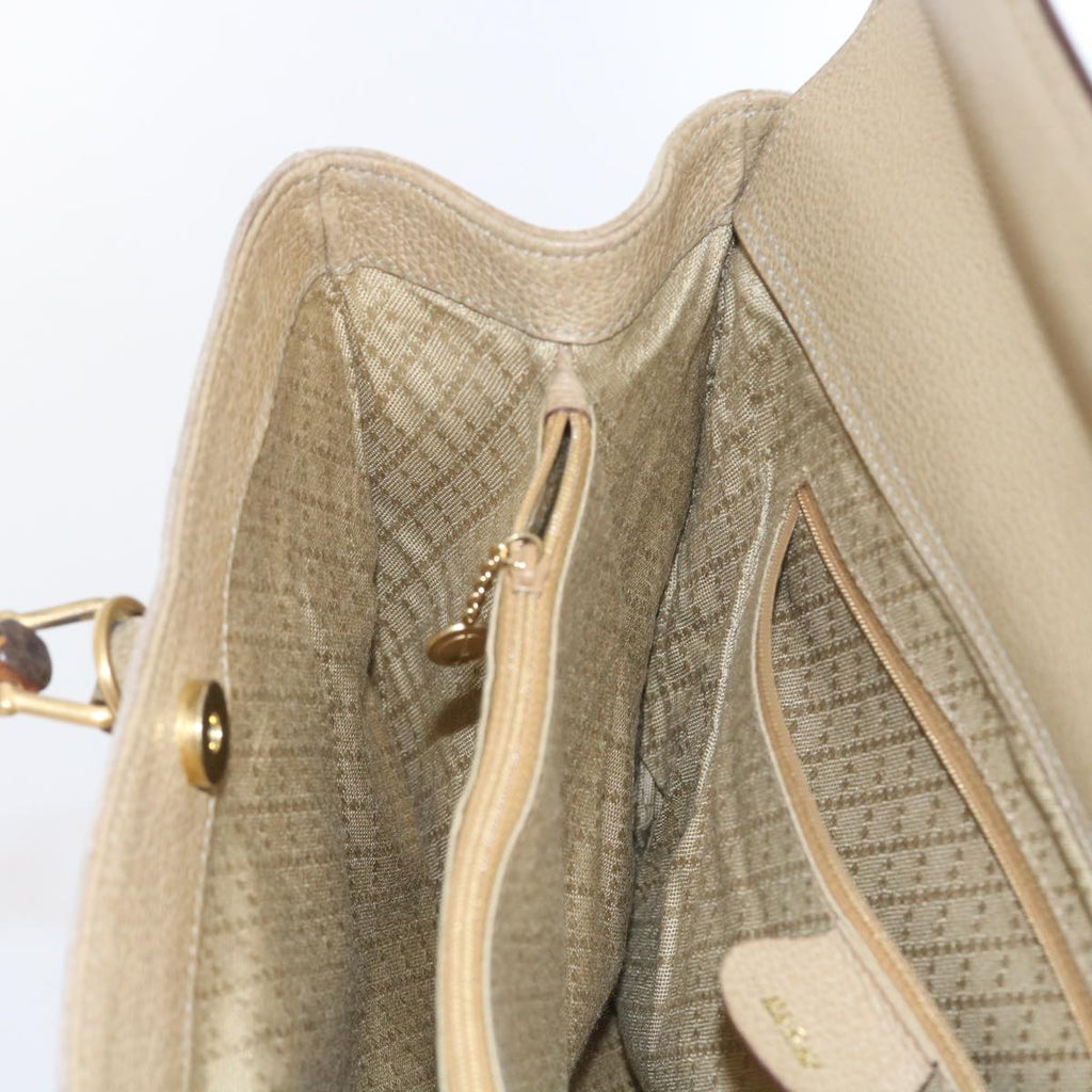 GUCCI Bamboo Shoulder Bag Suede 2way Beige 002 123 0322 59066