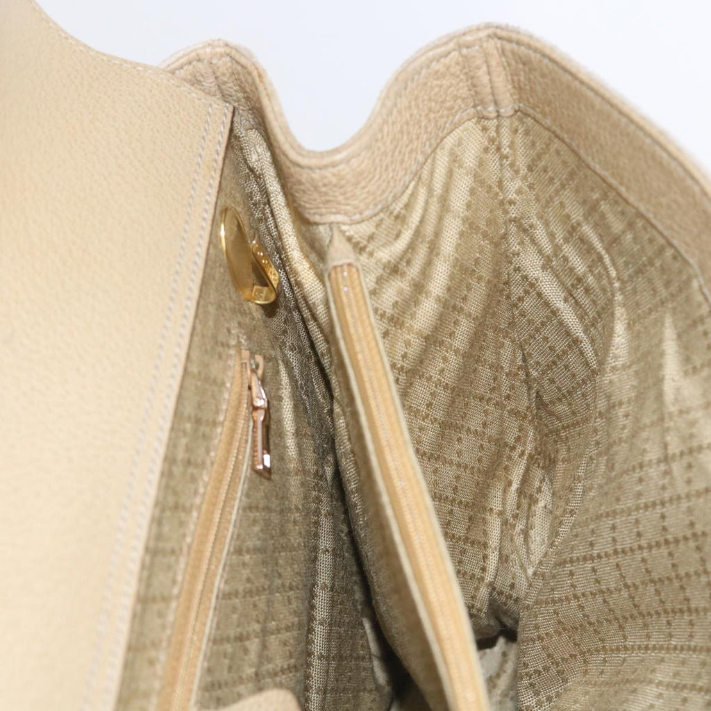 GUCCI Bamboo Shoulder Bag Suede 2way Beige 002 123 0322 59066