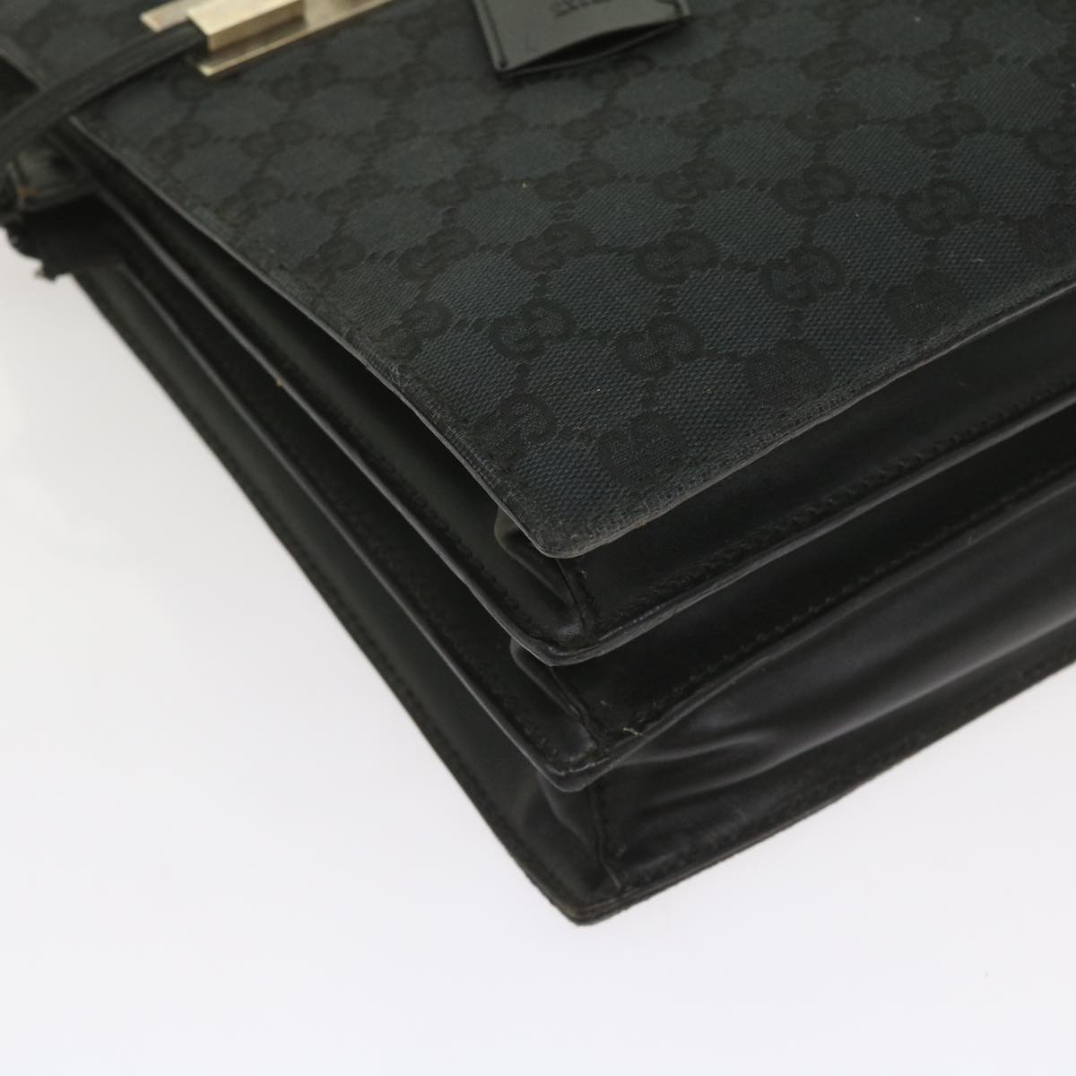 GUCCI GG Canvas Hand Bag Black 015 3708 001998 59067