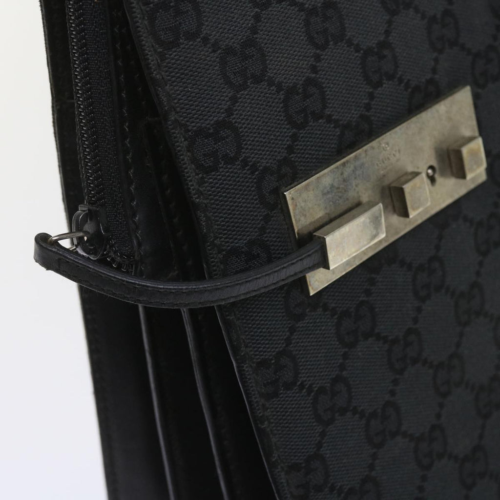 GUCCI GG Canvas Hand Bag Black 015 3708 001998 59067