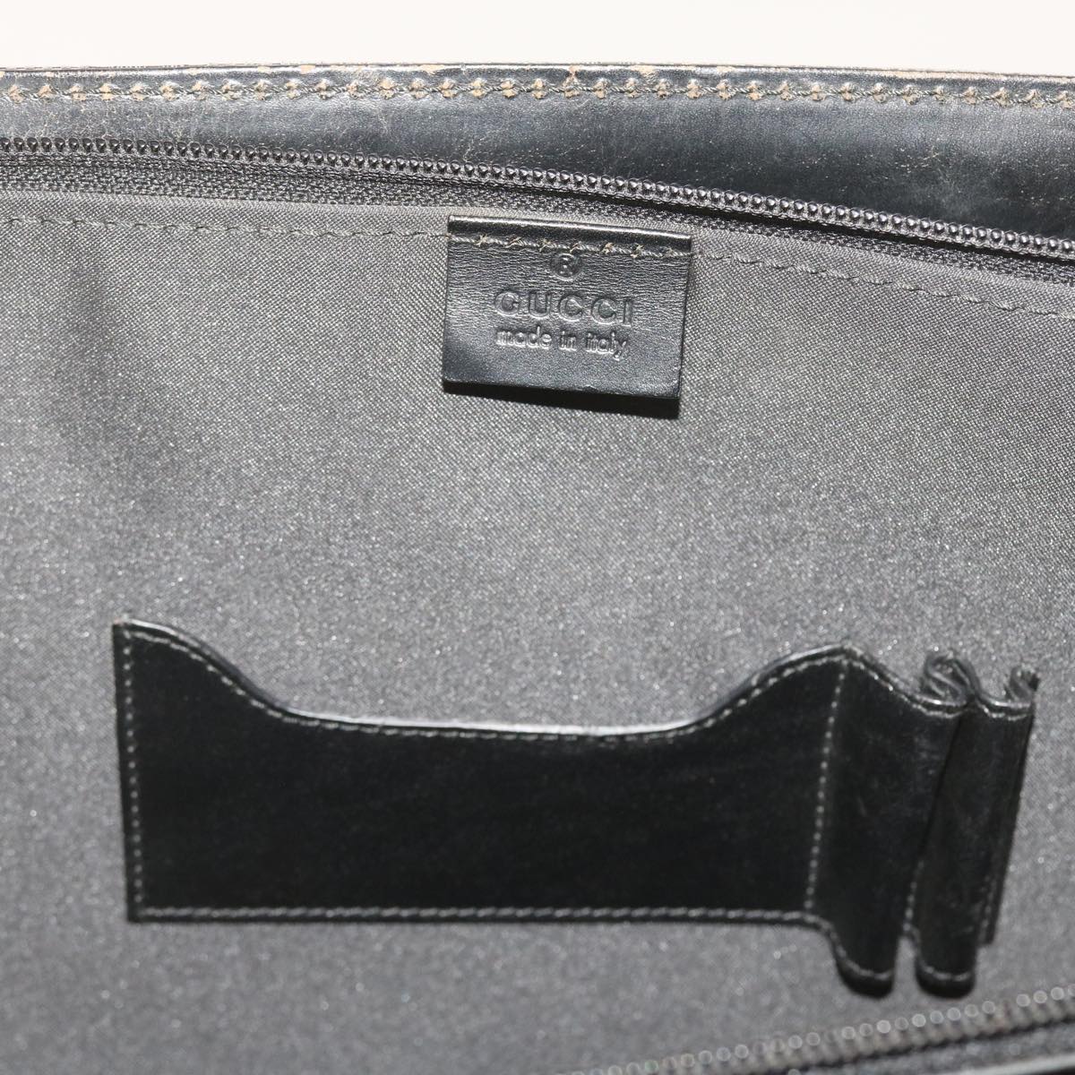 GUCCI GG Canvas Hand Bag Black 015 3708 001998 59067